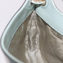 GUCCI Hand Bag Patent Leather Turquoise Blue Silver 005 0817 Auth 190897-19