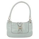 GUCCI Hand Bag Patent Leather Turquoise Blue Silver 005 0817 Auth 190897-2