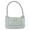 GUCCI Hand Bag Patent Leather Turquoise Blue Silver 005 0817 Auth 190897-3