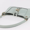 GUCCI Hand Bag Patent Leather Turquoise Blue Silver 005 0817 Auth 190897-6