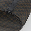 CELINE Macadam Canvas Shoulder Bag PVC Leather Black Gold Auth 190902A-9
