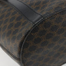 CELINE Macadam Canvas Shoulder Bag PVC Leather Black Gold Auth 190902A-14