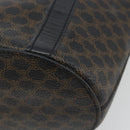 CELINE Macadam Canvas Shoulder Bag PVC Leather Black Gold Auth 190902A-15