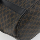 CELINE Macadam Canvas Shoulder Bag PVC Leather Black Gold Auth 190902A-16