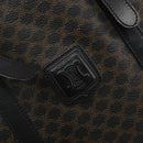CELINE Macadam Canvas Shoulder Bag PVC Leather Black Gold Auth 190902A-18
