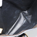 CELINE Macadam Canvas Shoulder Bag PVC Leather Black Gold Auth 190902A-10