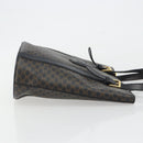 CELINE Macadam Canvas Shoulder Bag PVC Leather Black Gold Auth 190902A-3