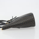 CELINE Macadam Canvas Shoulder Bag PVC Leather Black Gold Auth 190902A-4
