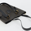 CELINE Macadam Canvas Shoulder Bag PVC Leather Black Gold Auth 190902A-6