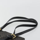 CELINE Macadam Canvas Shoulder Bag PVC Leather Black Gold Auth 190902A-8