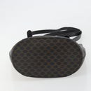 CELINE Macadam Canvas Shoulder Bag PVC Leather Black Gold Auth 190902A-5