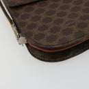 CELINE Macadam Canvas Shoulder Bag PVC Leather Brown Gold Auth 190905A-11
