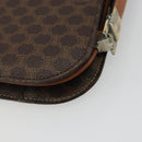 CELINE Macadam Canvas Shoulder Bag PVC Leather Brown Gold Auth 190905A-12