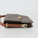 CELINE Macadam Canvas Shoulder Bag PVC Leather Brown Gold Auth 190905A-5