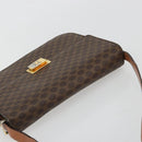 CELINE Macadam Canvas Shoulder Bag PVC Leather Brown Gold Auth 190905A-6
