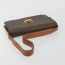 CELINE Macadam Canvas Shoulder Bag PVC Leather Brown Gold Auth 190905A-7