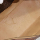 CELINE Macadam Canvas Boston Bag PVC Leather Brown Gold Auth 190906-18