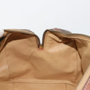 CELINE Macadam Canvas Boston Bag PVC Leather Brown Gold Auth 190906-19