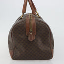 CELINE Macadam Canvas Boston Bag PVC Leather Brown Gold Auth 190906-4