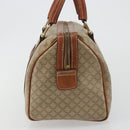 CELINE Macadam Canvas Boston Bag PVC Beige Gold Auth 190908-3