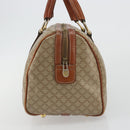 CELINE Macadam Canvas Boston Bag PVC Beige Gold Auth 190908-4