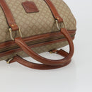 CELINE Macadam Canvas Boston Bag PVC Beige Gold Auth 190908-7