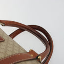 CELINE Macadam Canvas Boston Bag PVC Beige Gold Auth 190908-8