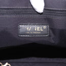 CHANEL New Travel Line Tote Bag Canvas Black Gold CC Auth 190911-14