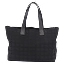 CHANEL New Travel Line Tote Bag Canvas Black Gold CC Auth 190911-3