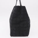 CHANEL New Travel Line Tote Bag Canvas Black Gold CC Auth 190911-4