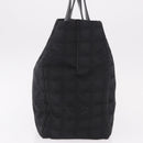 CHANEL New Travel Line Tote Bag Canvas Black Gold CC Auth 190911-5
