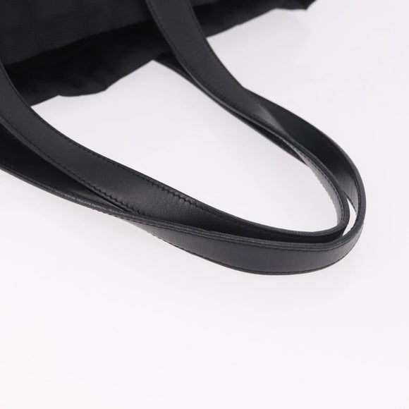CHANEL New Travel Line Tote Bag Canvas Black Gold CC Auth 190911