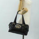 GUCCI Hand Bag Leather Black Gold 170009 Auth 190912SAV-24