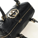 GUCCI Hand Bag Leather Black Gold 170009 Auth 190912SAV-6