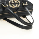 GUCCI Hand Bag Leather Black Gold 170009 Auth 190912SAV-7