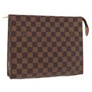 LOUIS VUITTON Damier Ebene Poche Toilette 26 Pouch N47543 LV Auth 190914-1