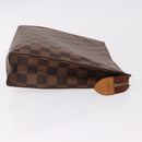 LOUIS VUITTON Damier Ebene Poche Toilette 26 Pouch N47543 LV Auth 190914-3