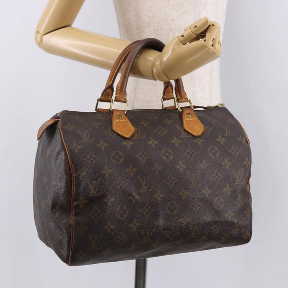 LOUIS VUITTON Monogram Speedy 30 Hand Bag M41526 LV Auth 190917