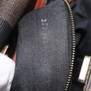 FENDI Pecan Canvas Hand Bag PVC Brown Black Auth 190920-12