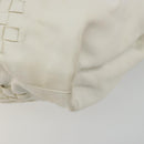 BOTTEGA VENETA INTRECCIATO Shoulder Bag Leather White Gold Auth 190921-16