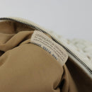 BOTTEGA VENETA INTRECCIATO Shoulder Bag Leather White Gold Auth 190921-11