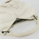 BOTTEGA VENETA INTRECCIATO Shoulder Bag Leather White Gold Auth 190921-6