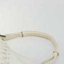 BOTTEGA VENETA INTRECCIATO Shoulder Bag Leather White Gold Auth 190921-14