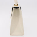 SAINT LAURENT Hand Bag Leather White Gold Auth 190922-3