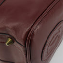 CARTIER Must Line Boston Bag Leather Bordeaux Gold Auth 190924-15