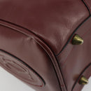 CARTIER Must Line Boston Bag Leather Bordeaux Gold Auth 190924-16