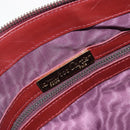 CARTIER Must Line Boston Bag Leather Bordeaux Gold Auth 190924-17