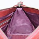 CARTIER Must Line Boston Bag Leather Bordeaux Gold Auth 190924-18