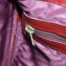 CARTIER Must Line Boston Bag Leather Bordeaux Gold Auth 190924-20