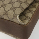 GUCCI GG Supreme Web Sherry Line Bag PVC Beige Gold 904 02 084 Auth 190926-10
